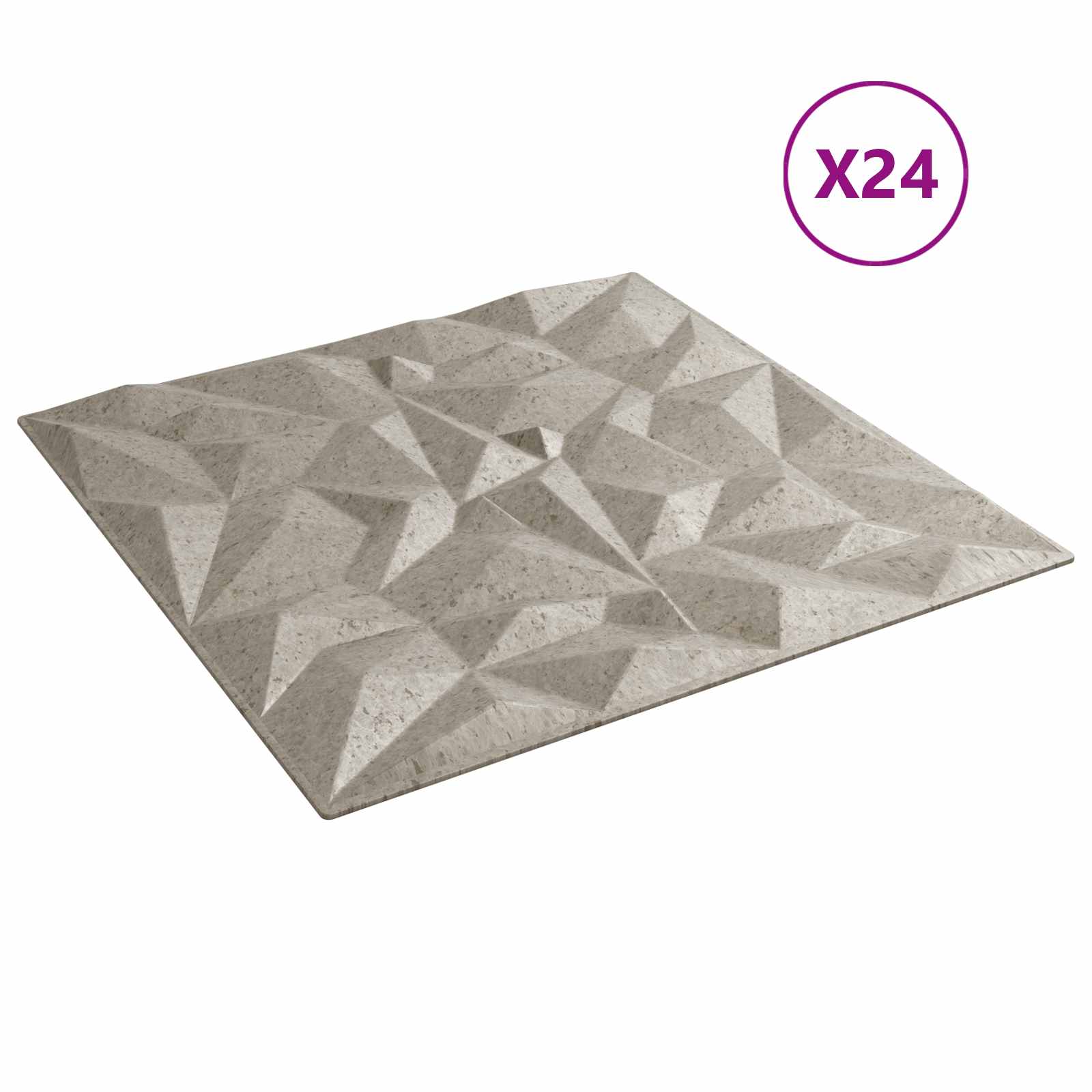 Wandpaneele 12 pcs Diamant Weiß 50 x 50 cm XPS Schaum