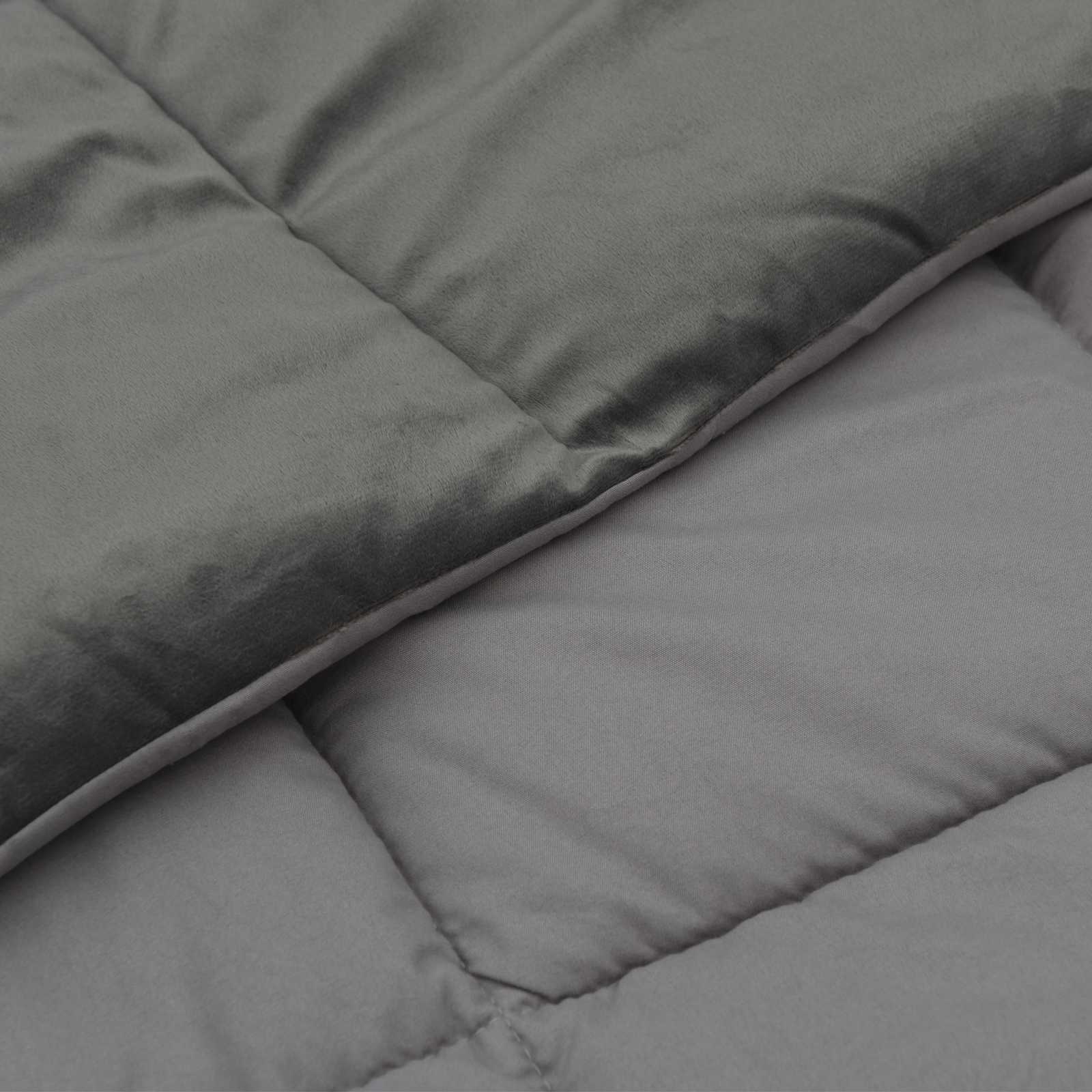Winterbettdecke Gepolstert Anthrazit 240 x 260 cm Mikrofaser