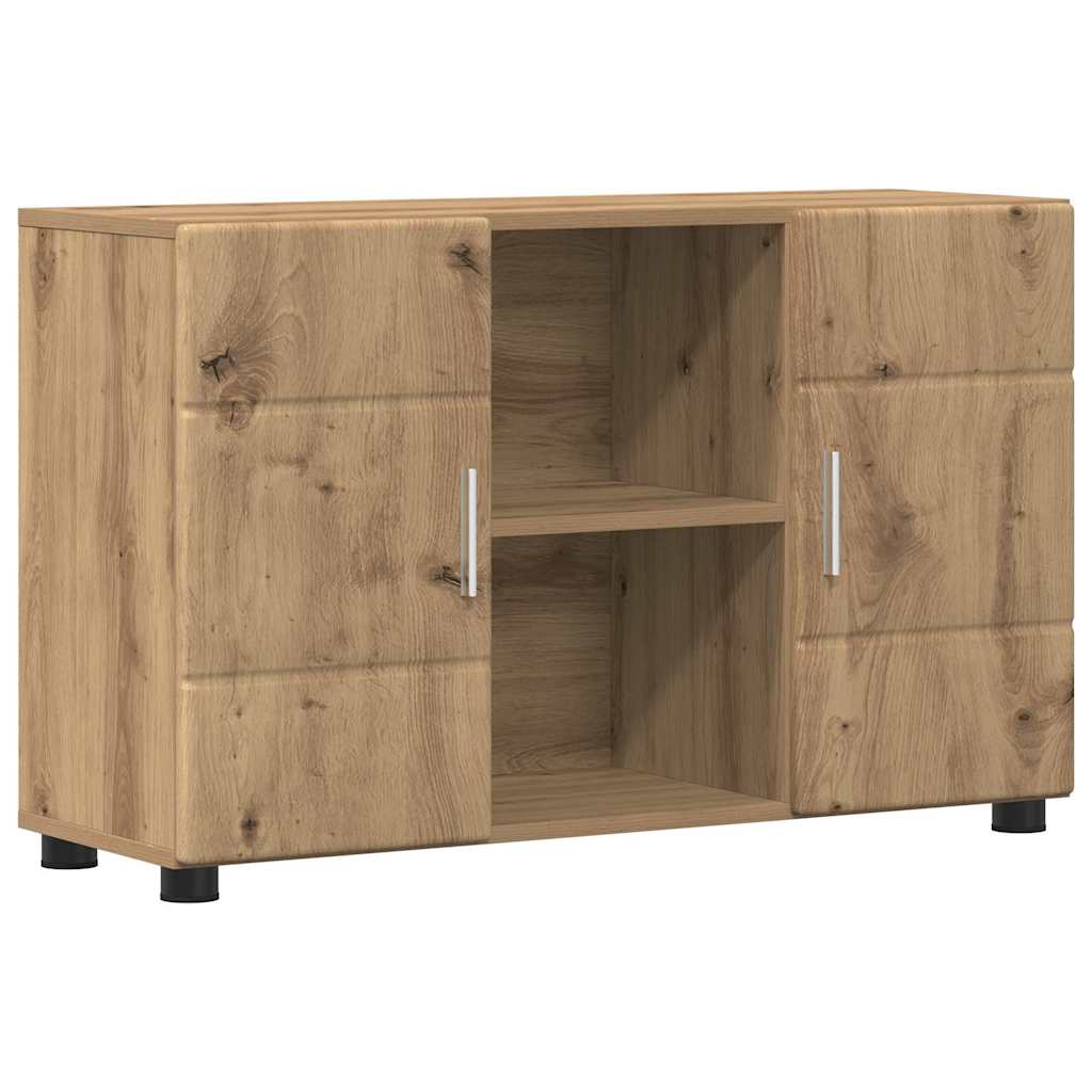 Highboard mit Regal FLORIN Weiß 60 x 35 x 182 cm Holzwerkstoff