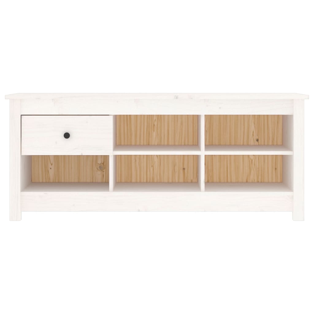 Schuhschrank 110x38x45,5 cm Massivholz Kiefer