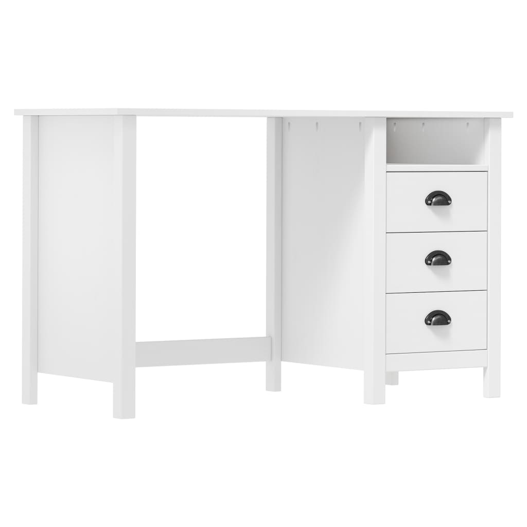 Schreibtisch Hill mit 3 Schubladen 120×50×74 cm Kiefernholz