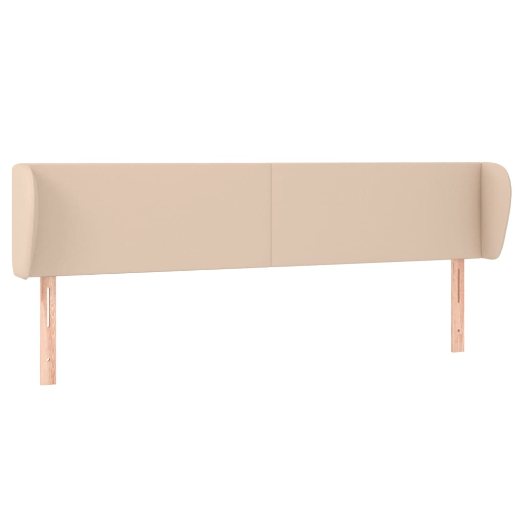 Kopfteil mit Ohren Creme 83x23x78/88 cm Kunstleder