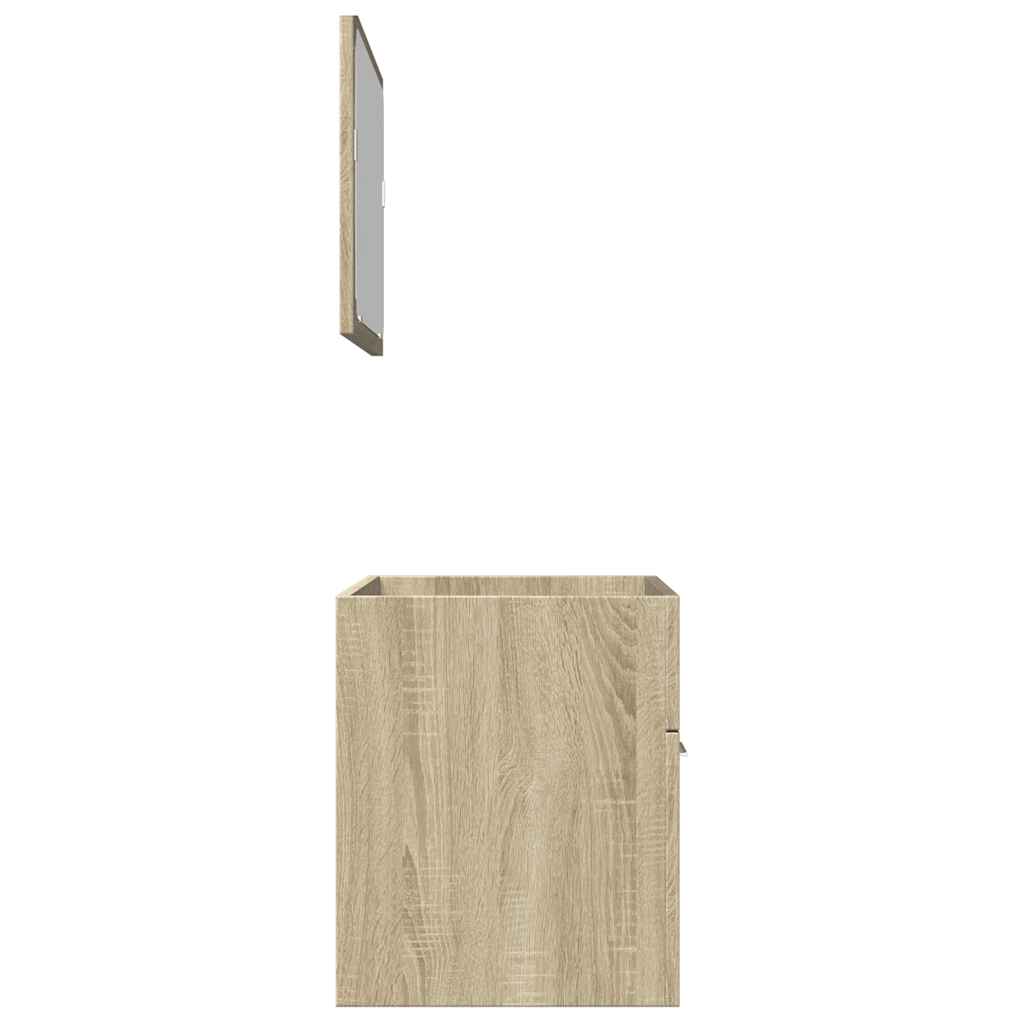 2-tlg. Badmöbel-Set Weiß Holzwerkstoff