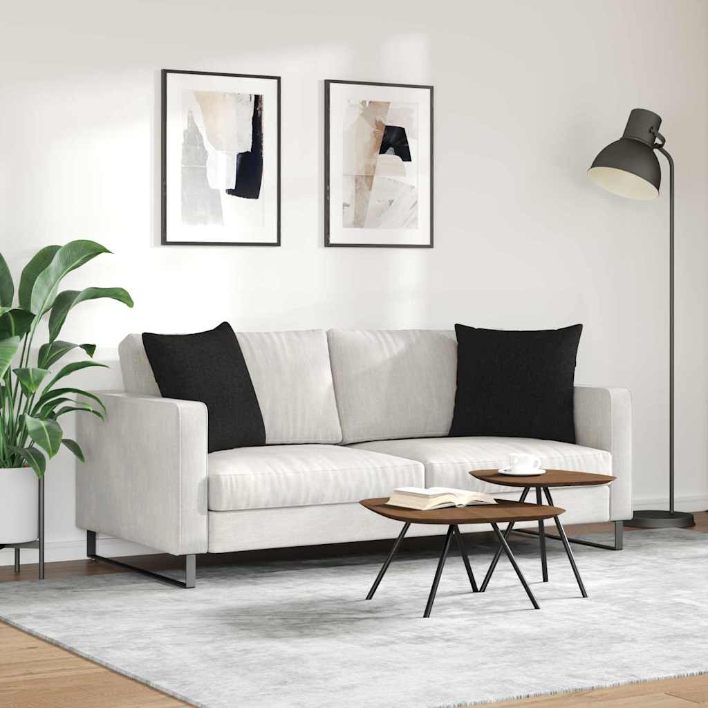 Sofakissen 2 pcs Hellgrau 50 x 30 cm Stoff