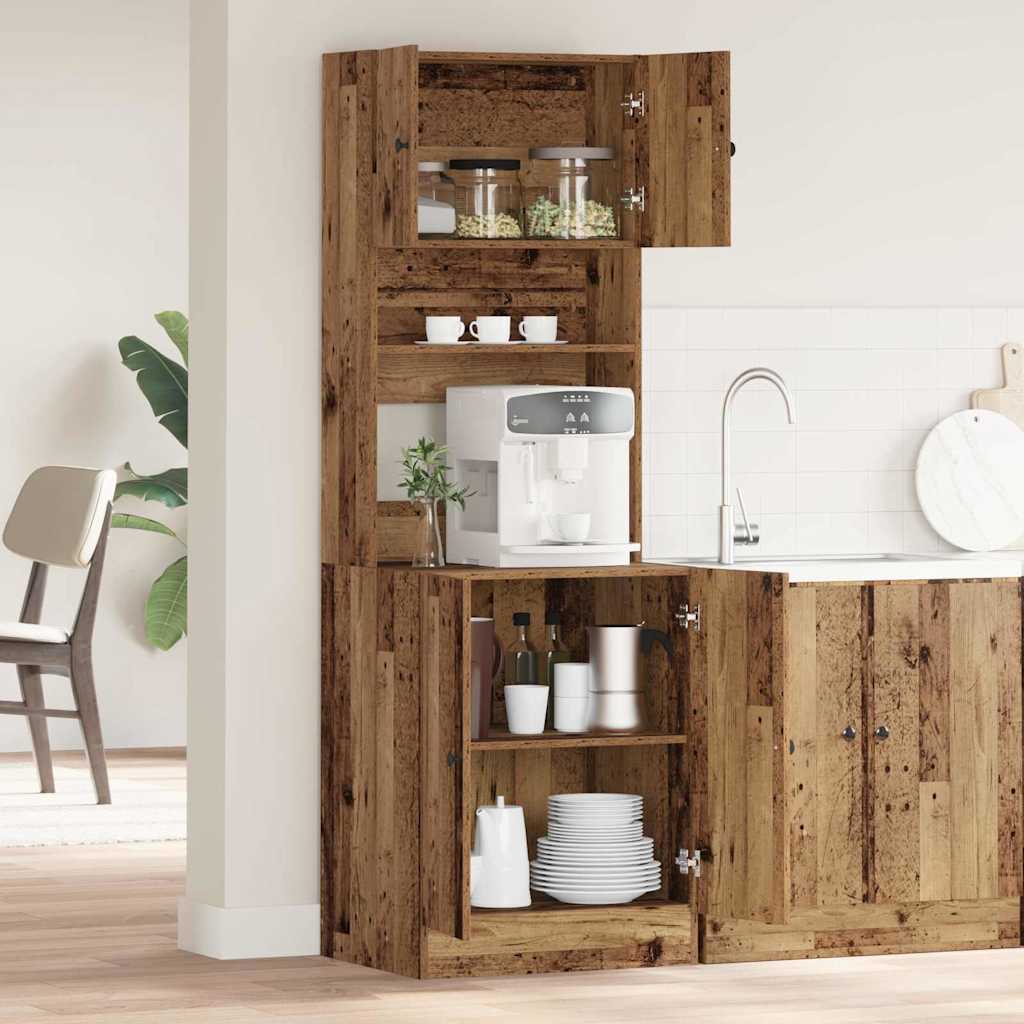 Küchenschrank Weiß 60x50x180 cm Holzwerkstoff