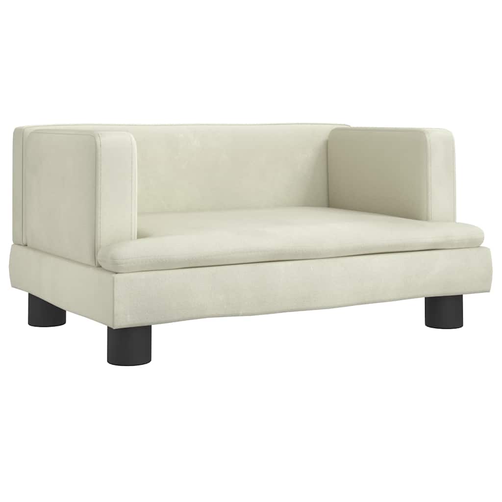 Kindersofa Blau 80x45x30 cm Samt