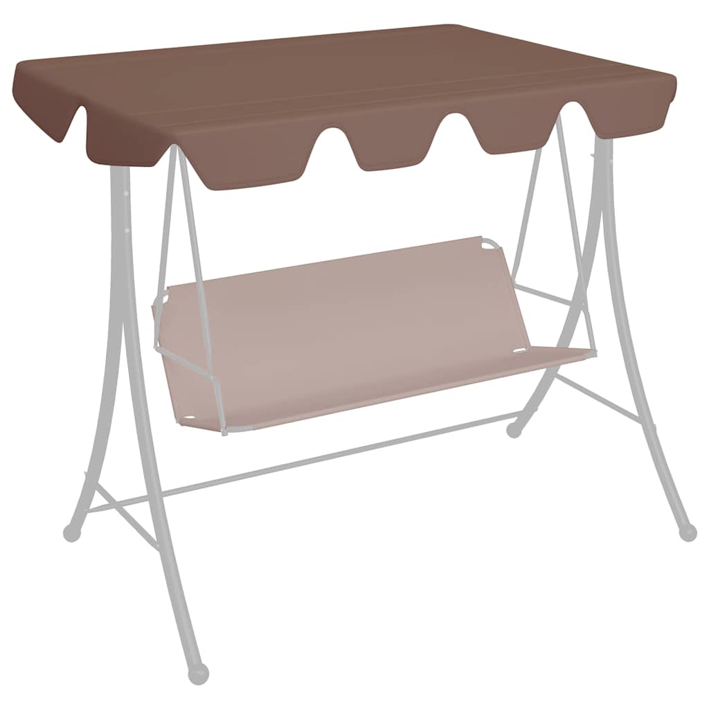 Ersatzdach für Hollywoodschaukel Beige 188/168x145/110 cm