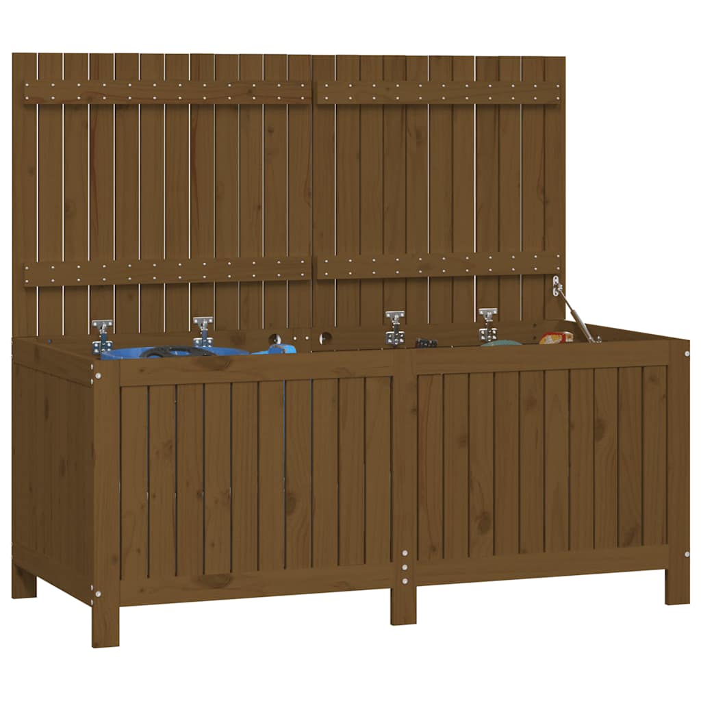 Gartentruhe Grau 76x42,5x54 cm Massivholz Kiefer
