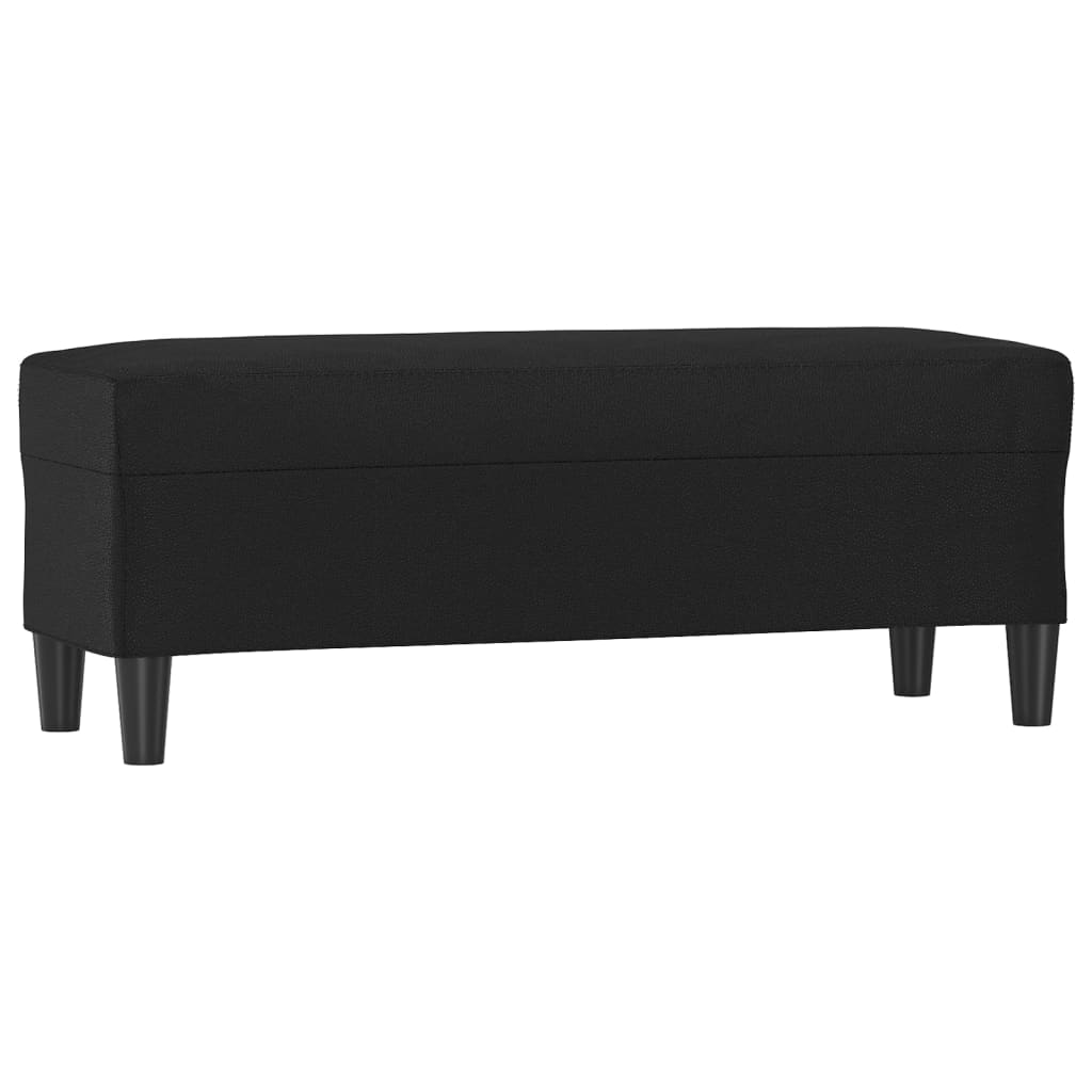 Sitzbank Schwarz 70x35x41 cm Kunstleder