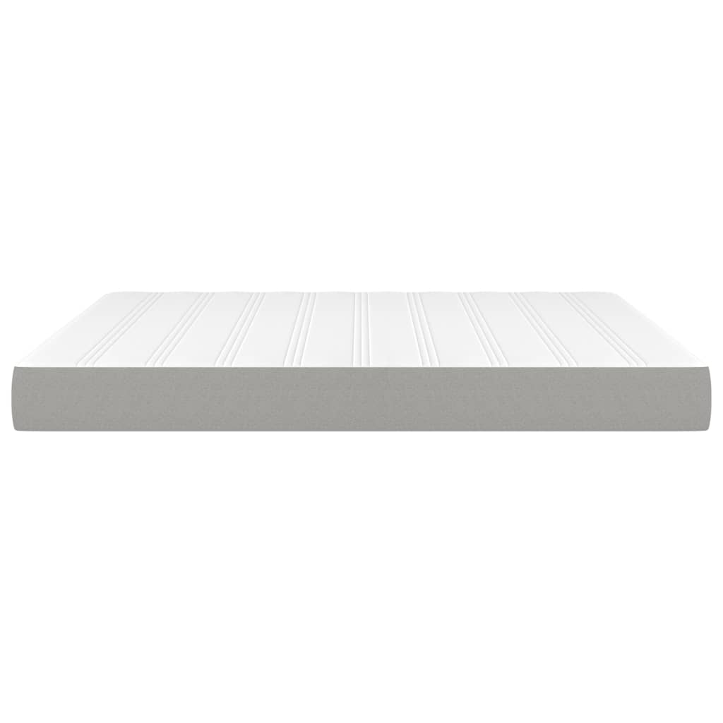 Taschenfederkernmatratze Mittel Hellgrau 80x200x20 cm Stoff