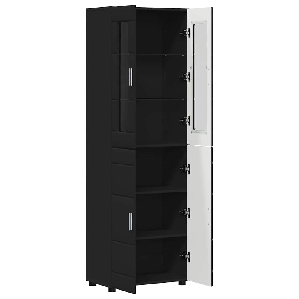Highboard mit Regal FLORIN Weiß 60 x 35 x 182 cm Holzwerkstoff