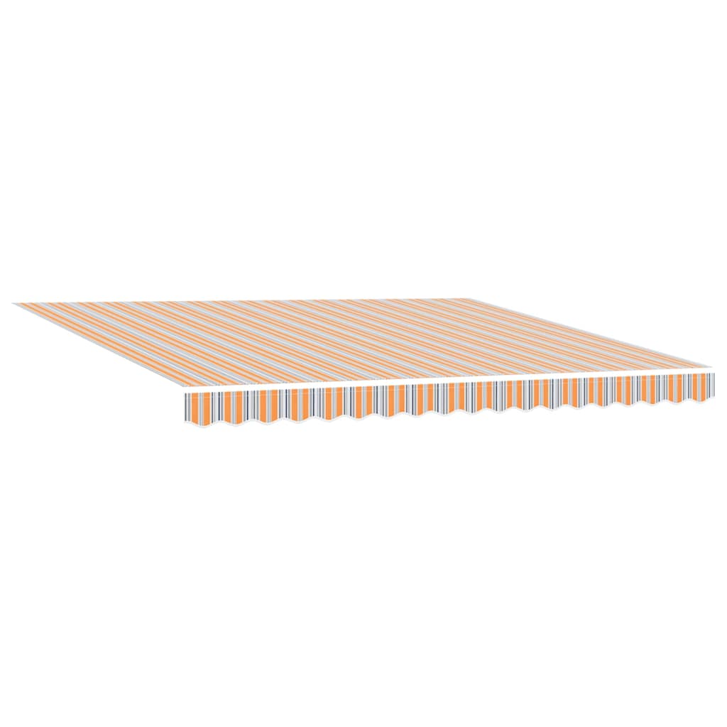 Markise Manuell Einziehbar mit LED 300x250 cm Blau und Weiß