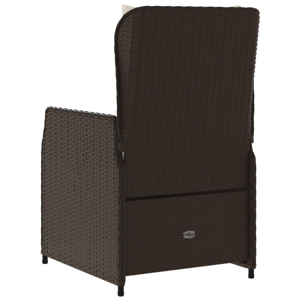 Gartensessel 2 Stk. Verstellbar Schwarz Poly Rattan