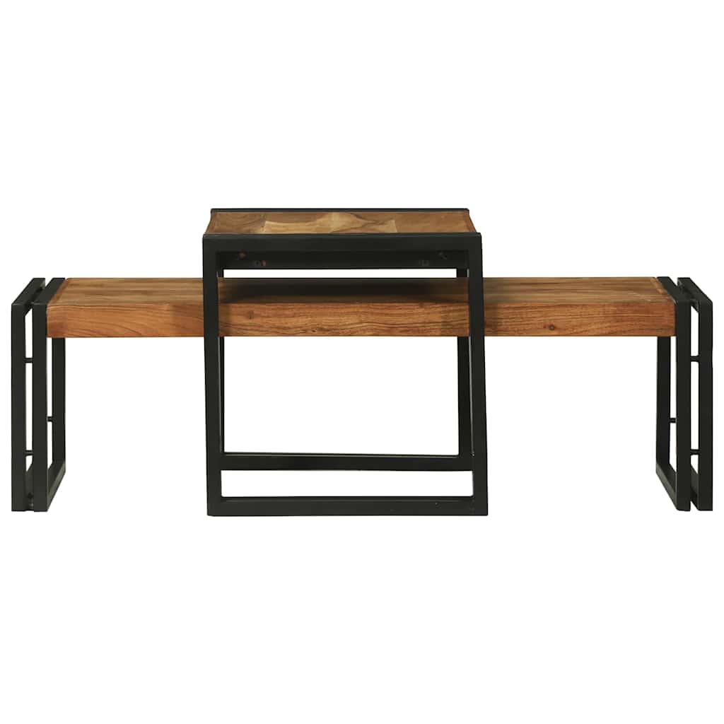 Couchtisch 2 pcs Braun 48 x 40 x 40 cm Massivholz Mango