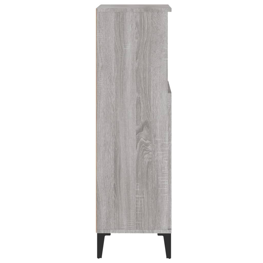 Badschrank Weiß 30x30x100 cm Holzwerkstoff