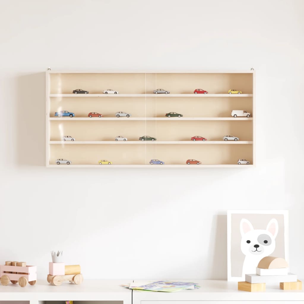 Sammlervitrine aus Holz mit Türen 40x8,5x37 cm