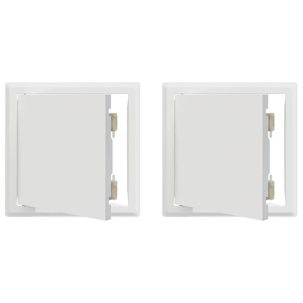 Zugangsklappe 2 pcs Weiß 23 x 23 x 3 cm Stahl