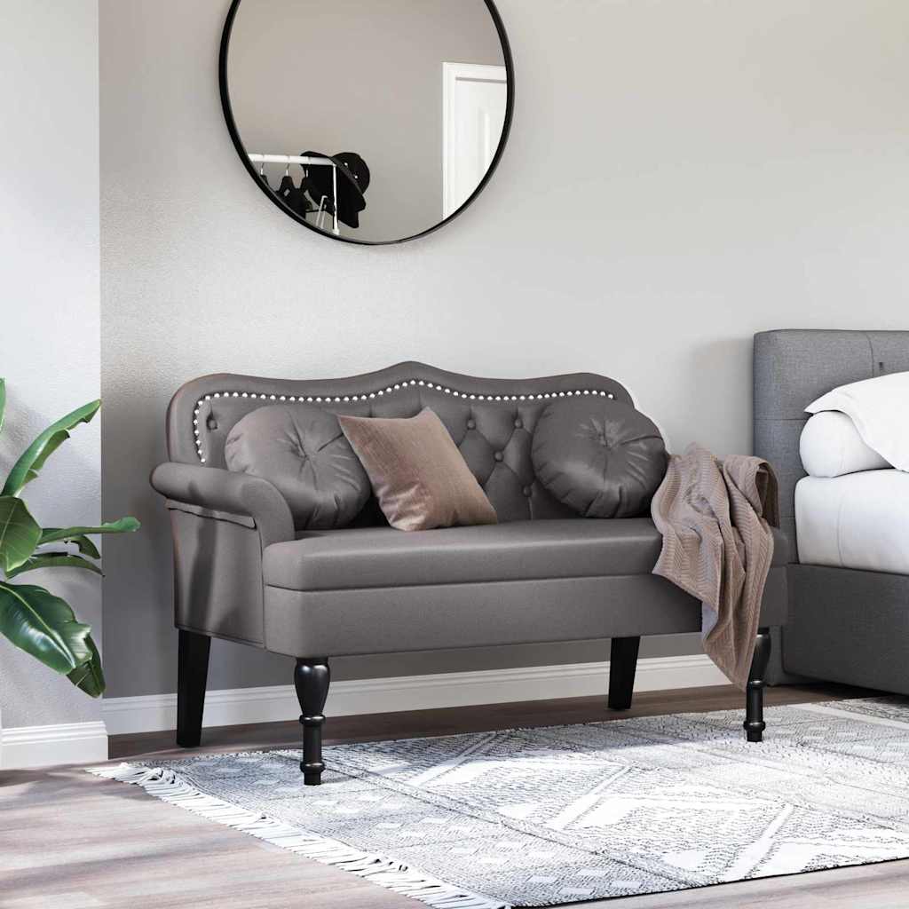 Chesterfield Bank Creme 120,5 x 65 x 75 cm Kunstleder