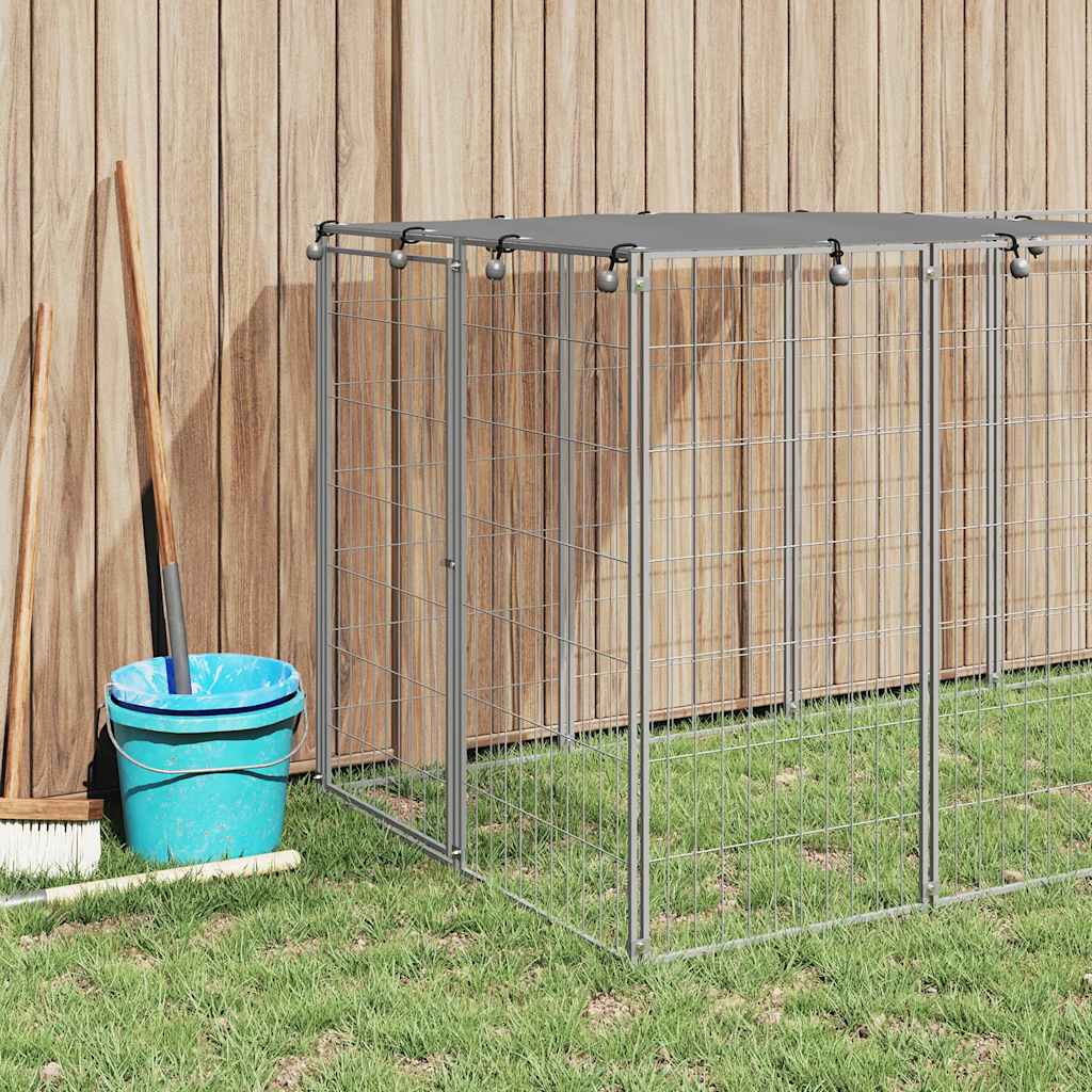 Hundezwinger 110x110x110 cm Stahl Schwarz