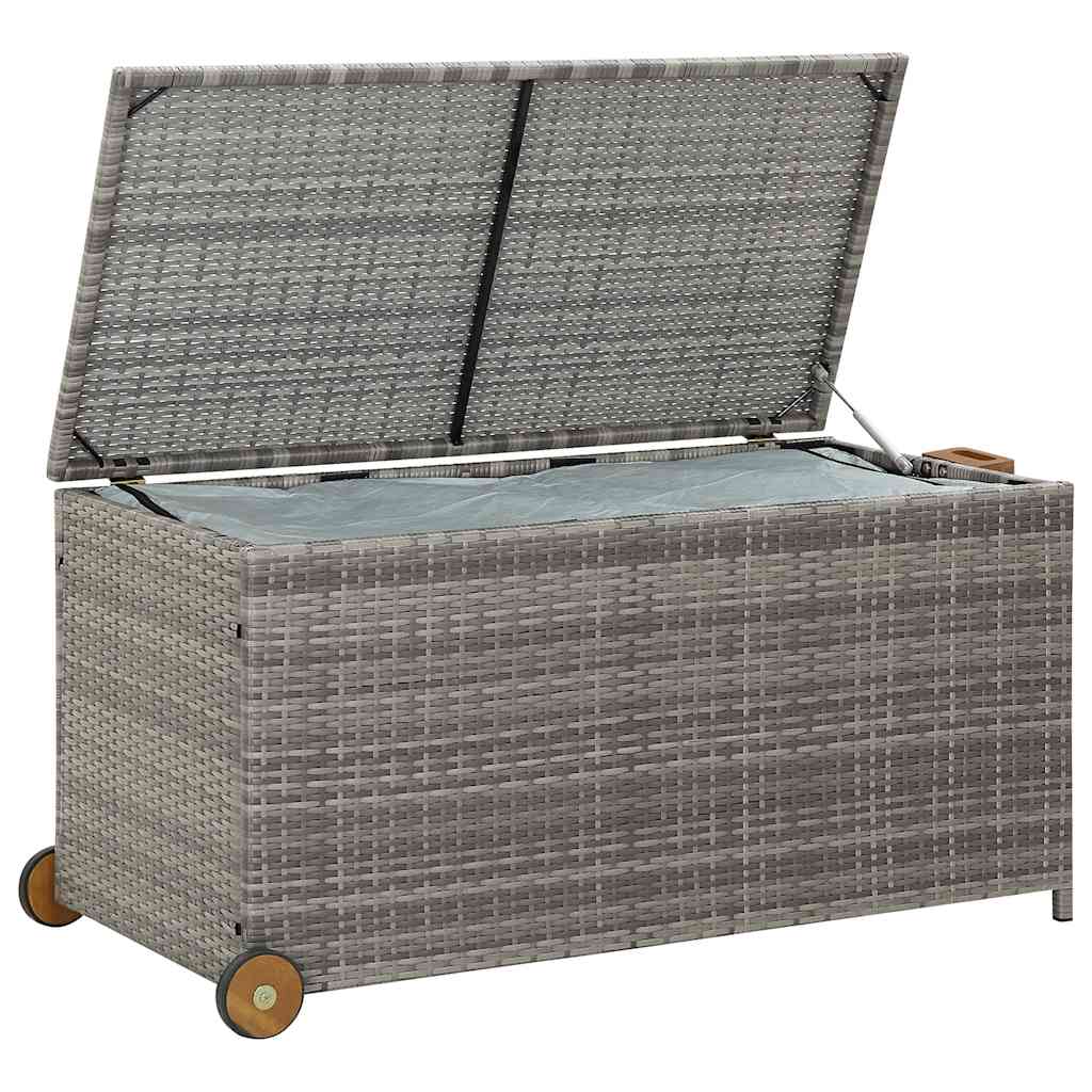 Garten-Auflagenbox Schwarz 120x65x61 cm Poly Rattan