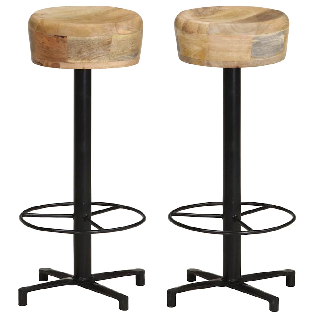 Barhocker 2 Stk. 52 cm Mango Massivholz