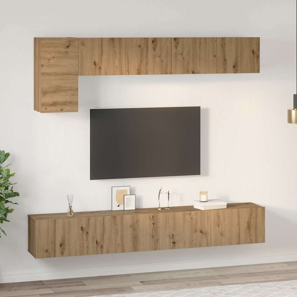 5-tlg. TV-Schrank-Set Weiß Holzwerkstoff