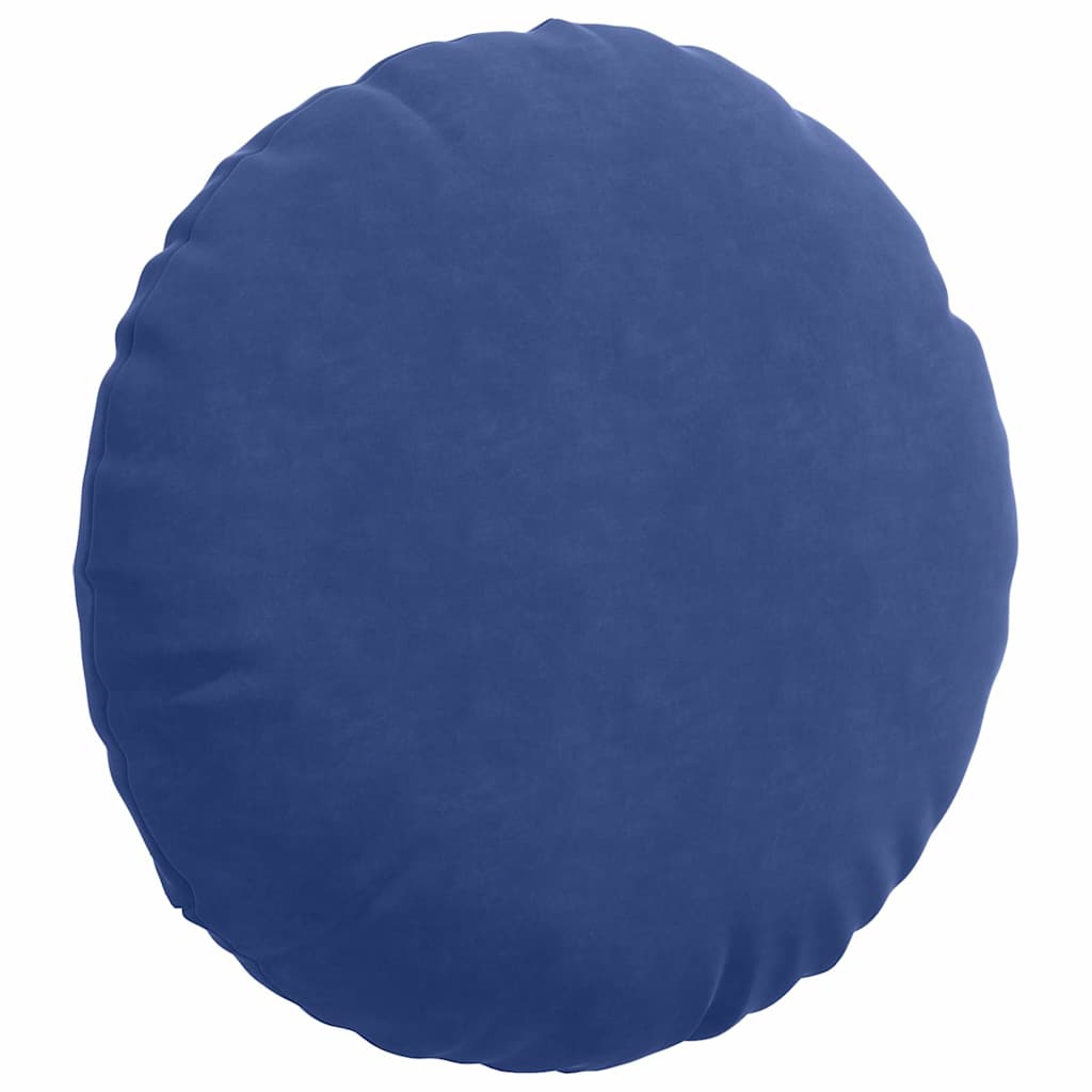 Sitzkissen 2 pcs Blau Ø30 x 13 cm Samt