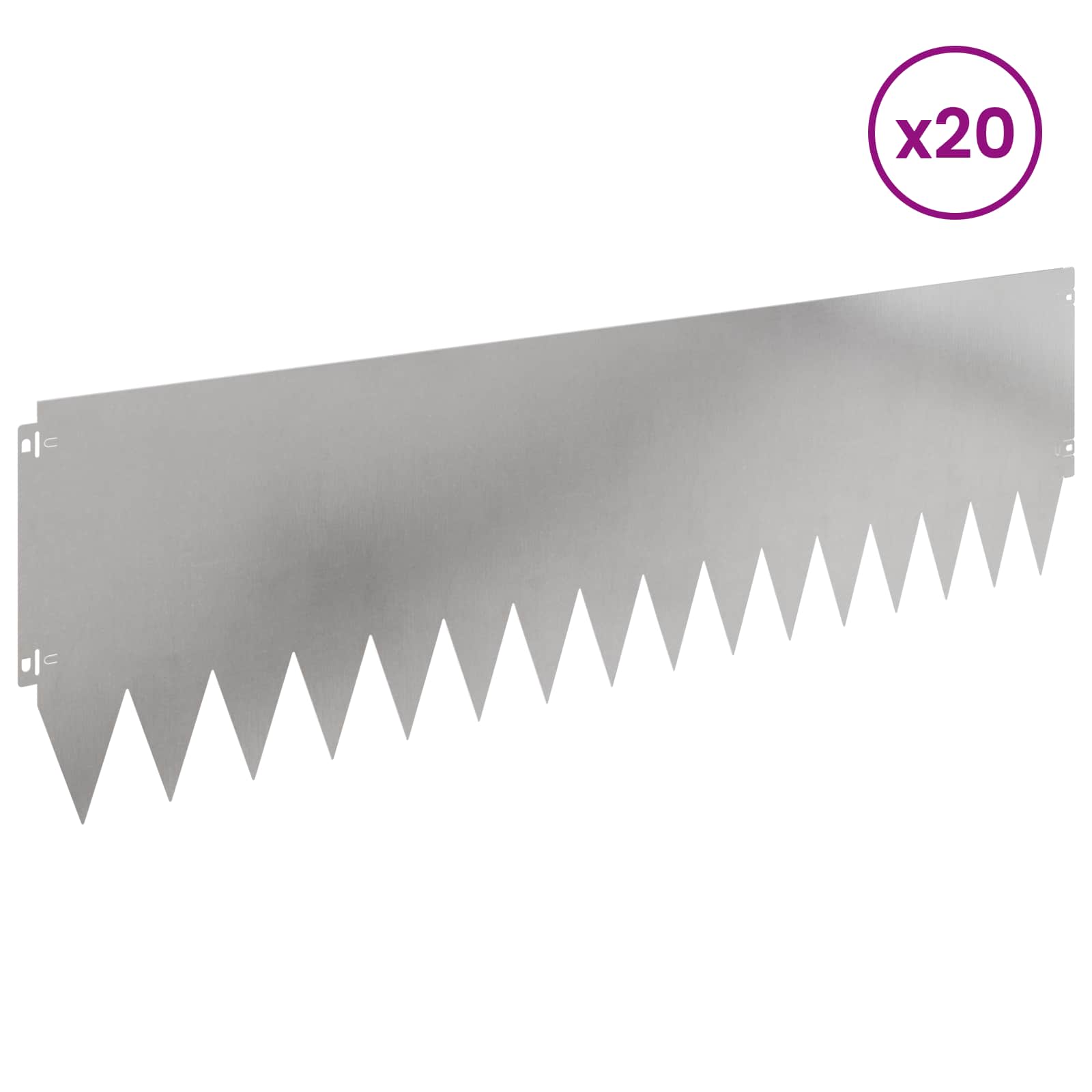 Raseneinfassung 10 pcs 103 x 10 cm Stahl Schwarz