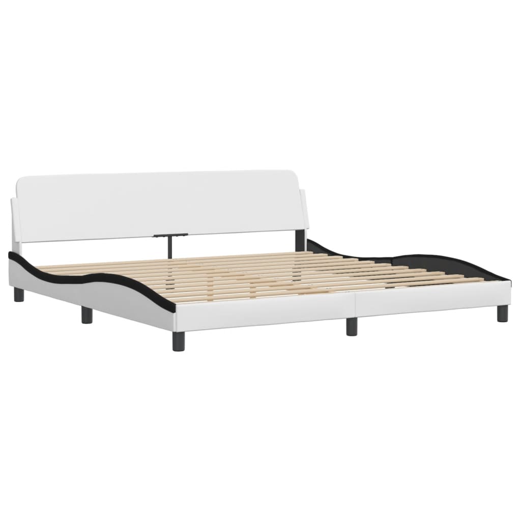 Bett mit Matratze "Hvar" Schwarz 80x200 cm Kunstleder