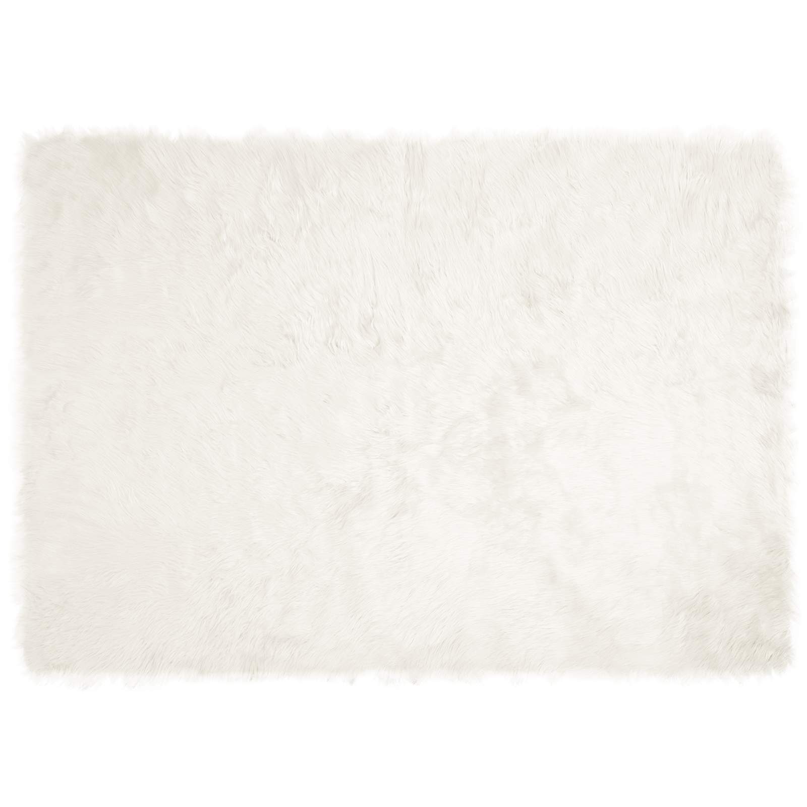 Teppich aus Kunstschaffell TAFALLA Weiß 60 x 110 cm Polyester