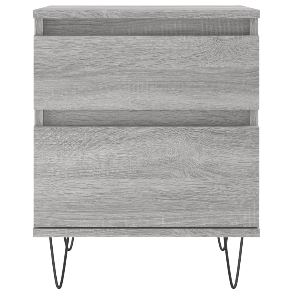 Bettschrank Schwarz Eichen-Optik 40 x 35 x 50 cm Holzwerkstoff