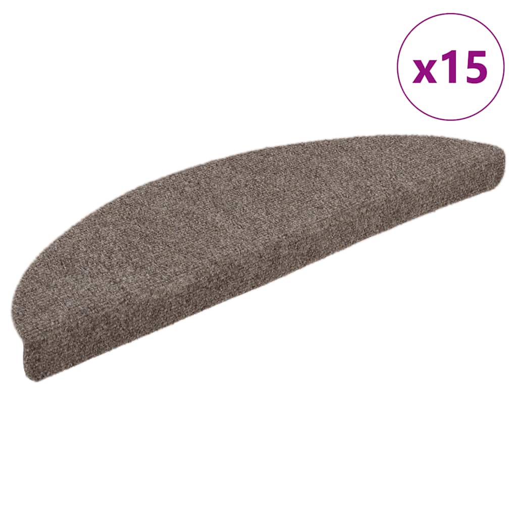 Stufenmatten Selbstklebend 15 Stk. 56x17x3 cm Hellbraun Halbrund