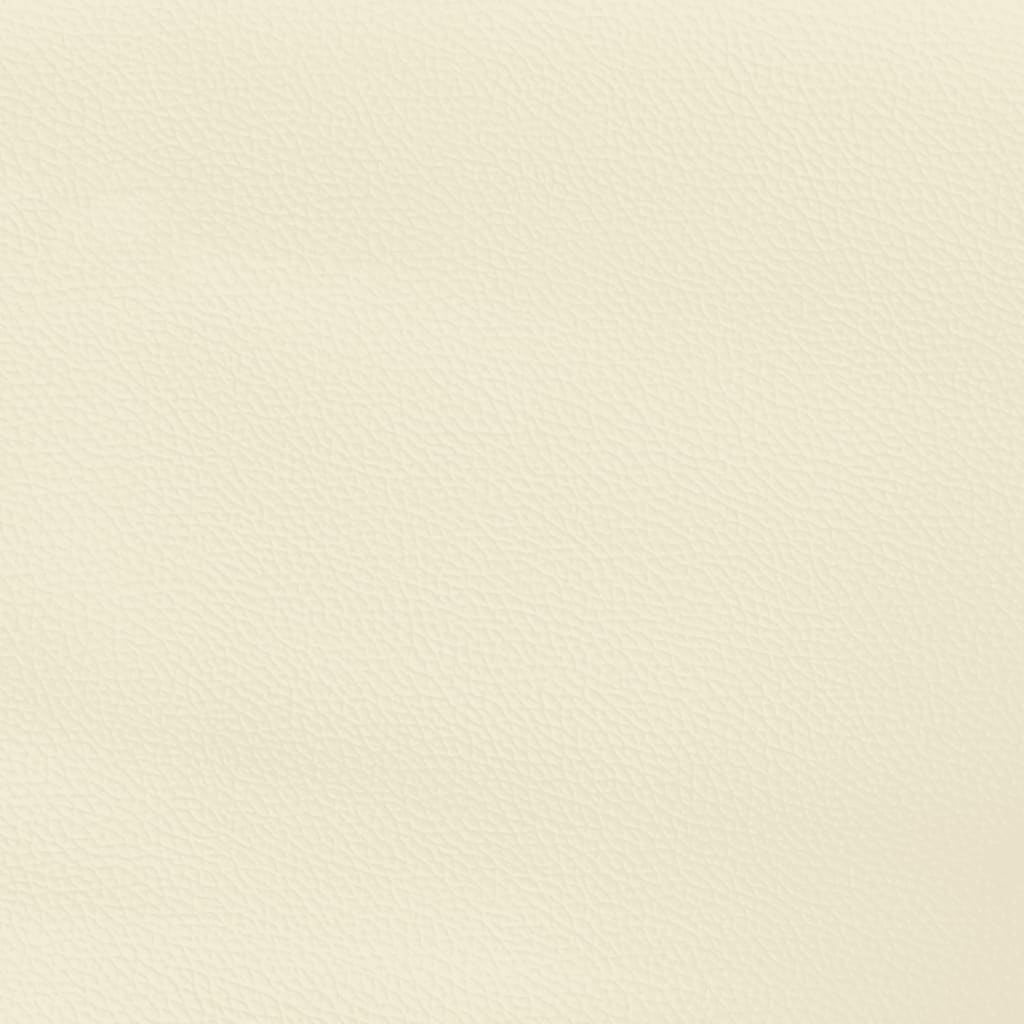 Kopfteil mit Ohren Creme 83x23x78/88 cm Kunstleder