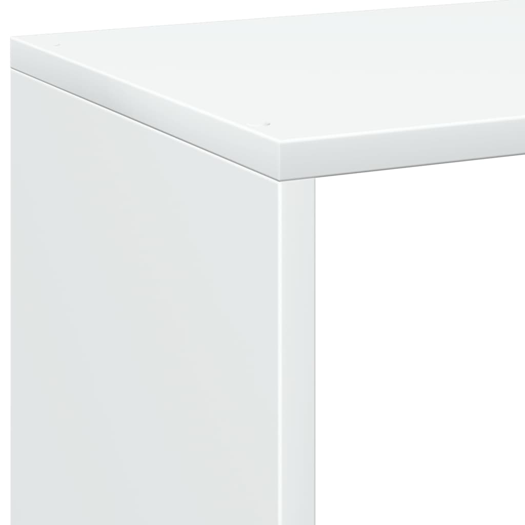 Bücherregal Weiß 137,5x29x137,5 cm Holzwerkstoff