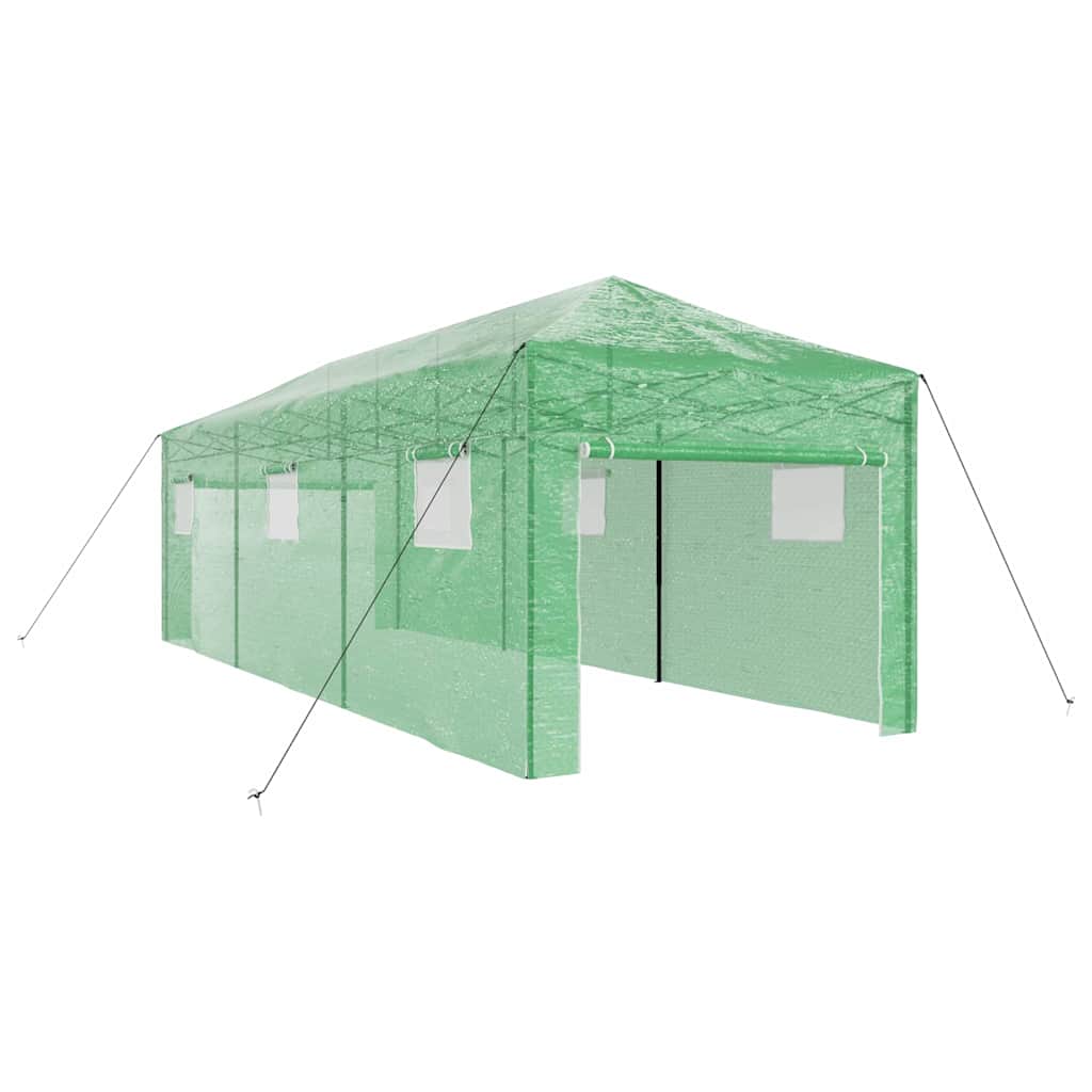Gewächshaus mit Pop-up-Rahmen Grün 200 x 200 x 300 cm Eisen