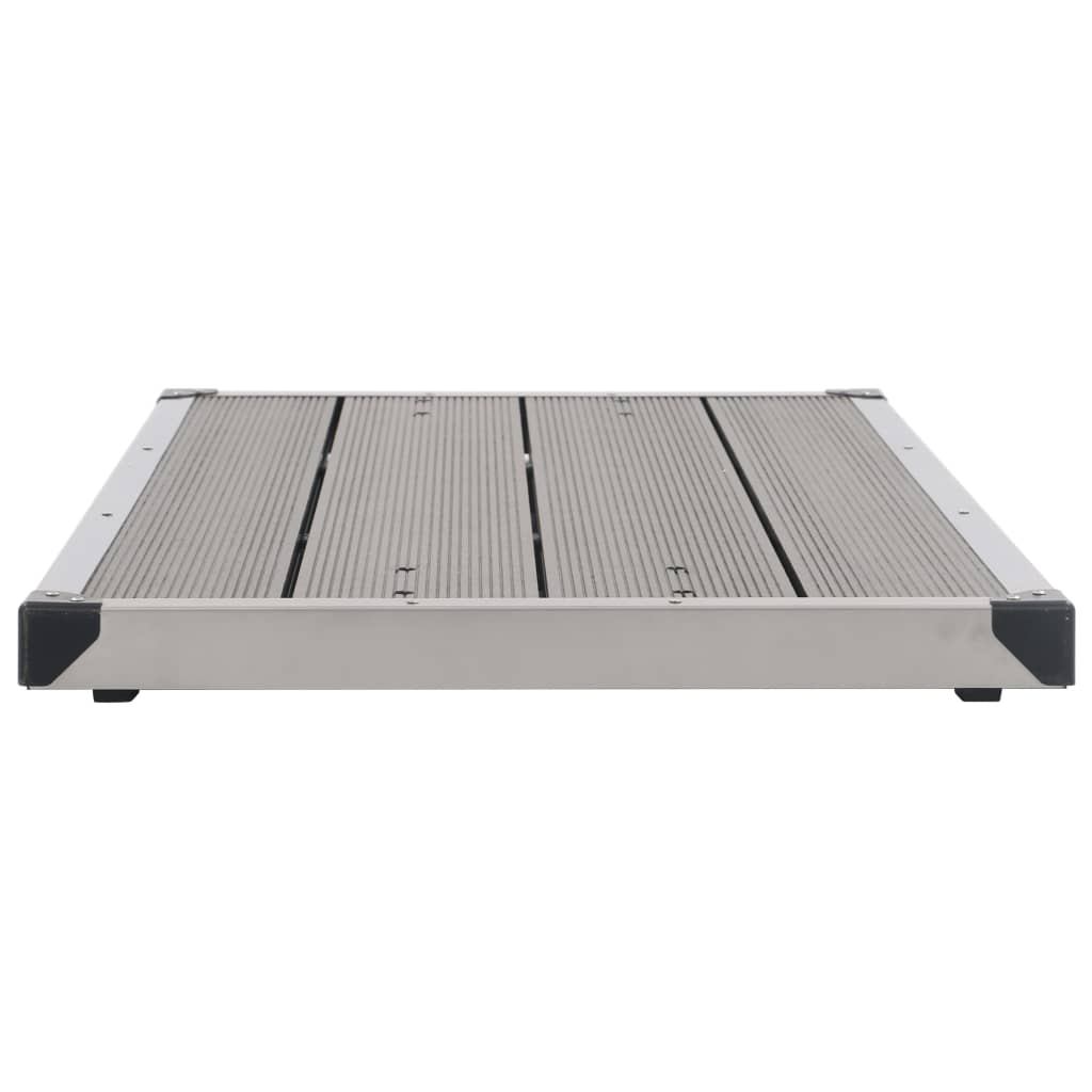 Garten-Duschwanne WPC Edelstahl 110 x 62 cm Braun