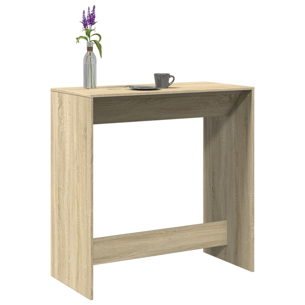 Bartisch Schwarz Eichen-Optik 102 x 50 x 103,5 cm Holzwerkstoff
