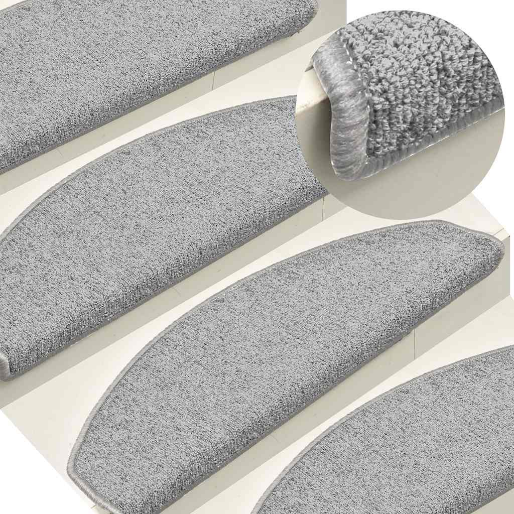 Stufenmatten 15 Stk. 56x17x3 cm Anthrazit Halbrund
