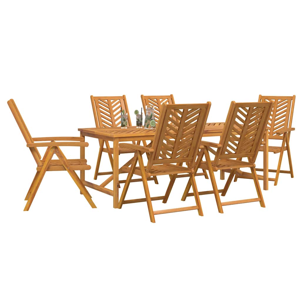 Garten Essgruppe 3 Stk. Braun Massivholz Akazie