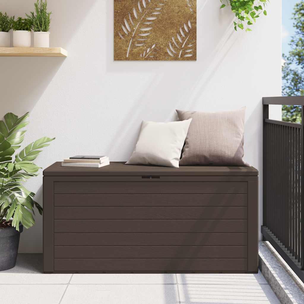 Gartentruhe Braun 58,5x46x55 cm Polypropylen
