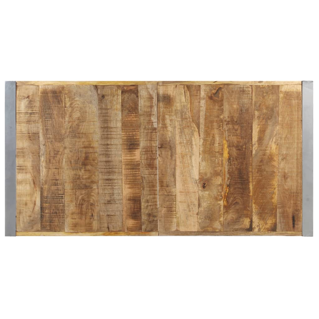 Couchtisch 140x140x40 cm Raues Mangoholz