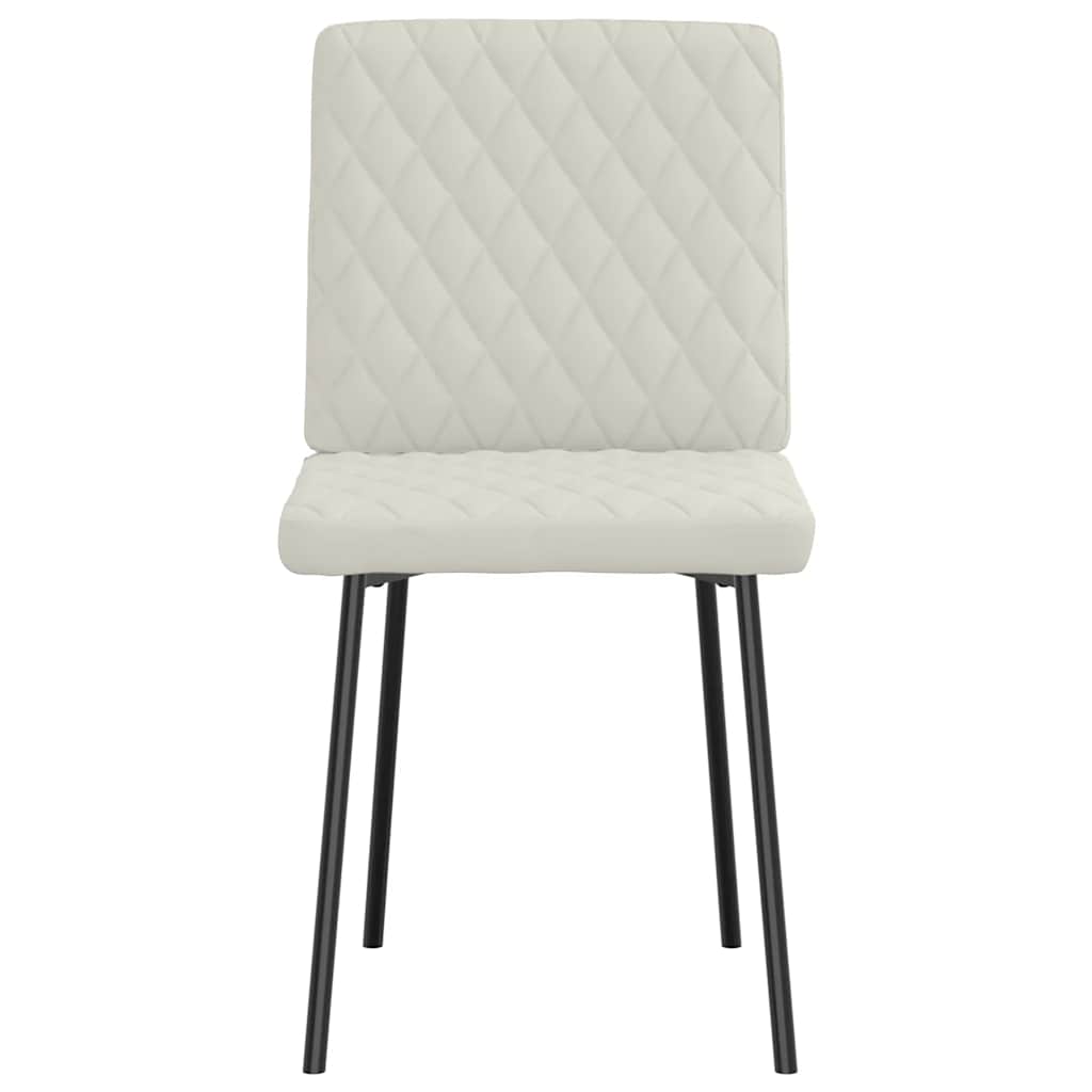 Esszimmerstühle 4 Stk. Creme Samt