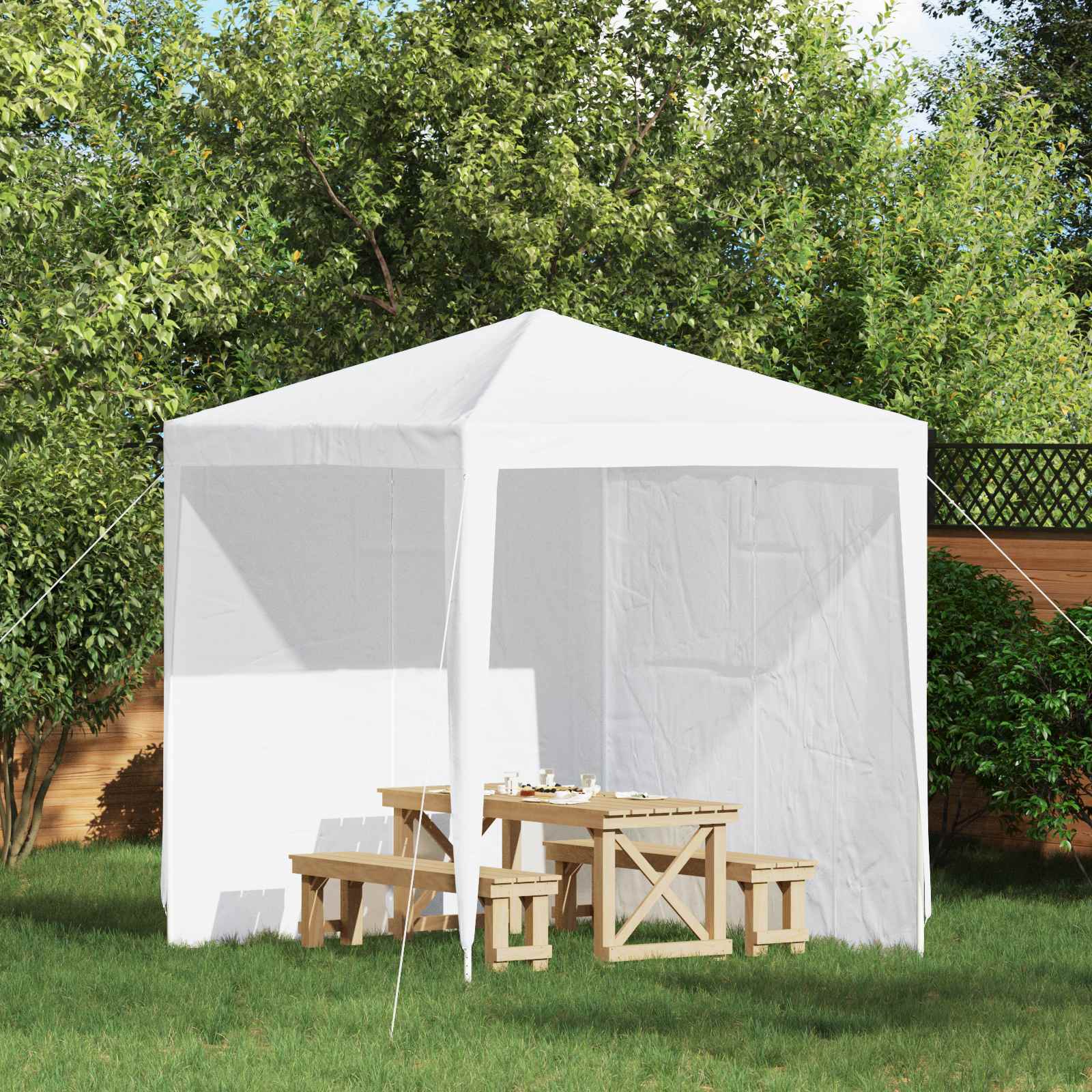 Party Zelt Seitenteil 2 pcs Rot 300 x 195 cm PE und Stahl