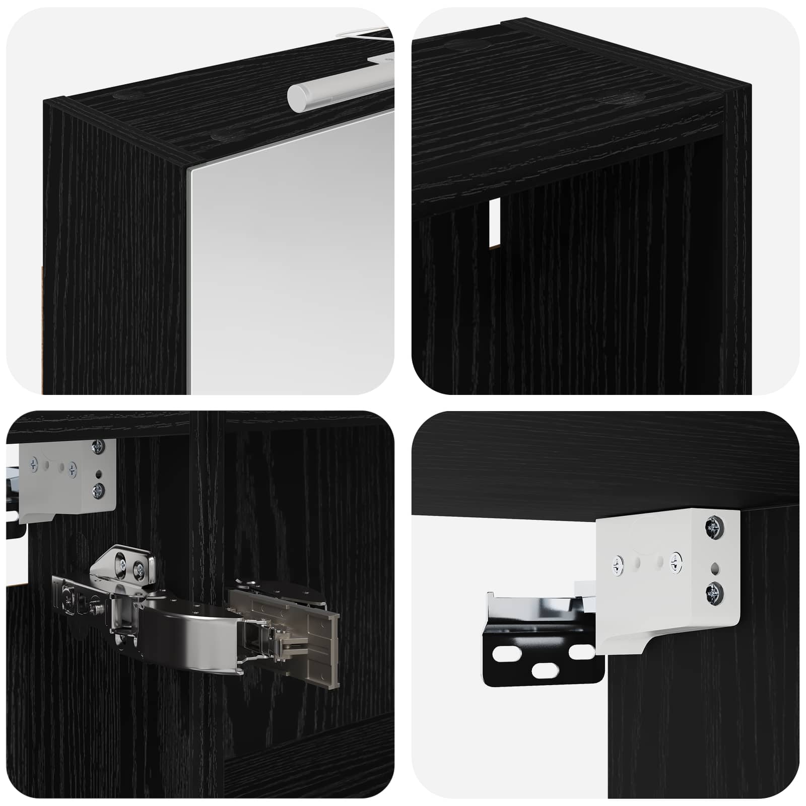 Badezimmerschrank-Set 3 pcs 80 x 10,5 x 50 cm Holzwerkstoff