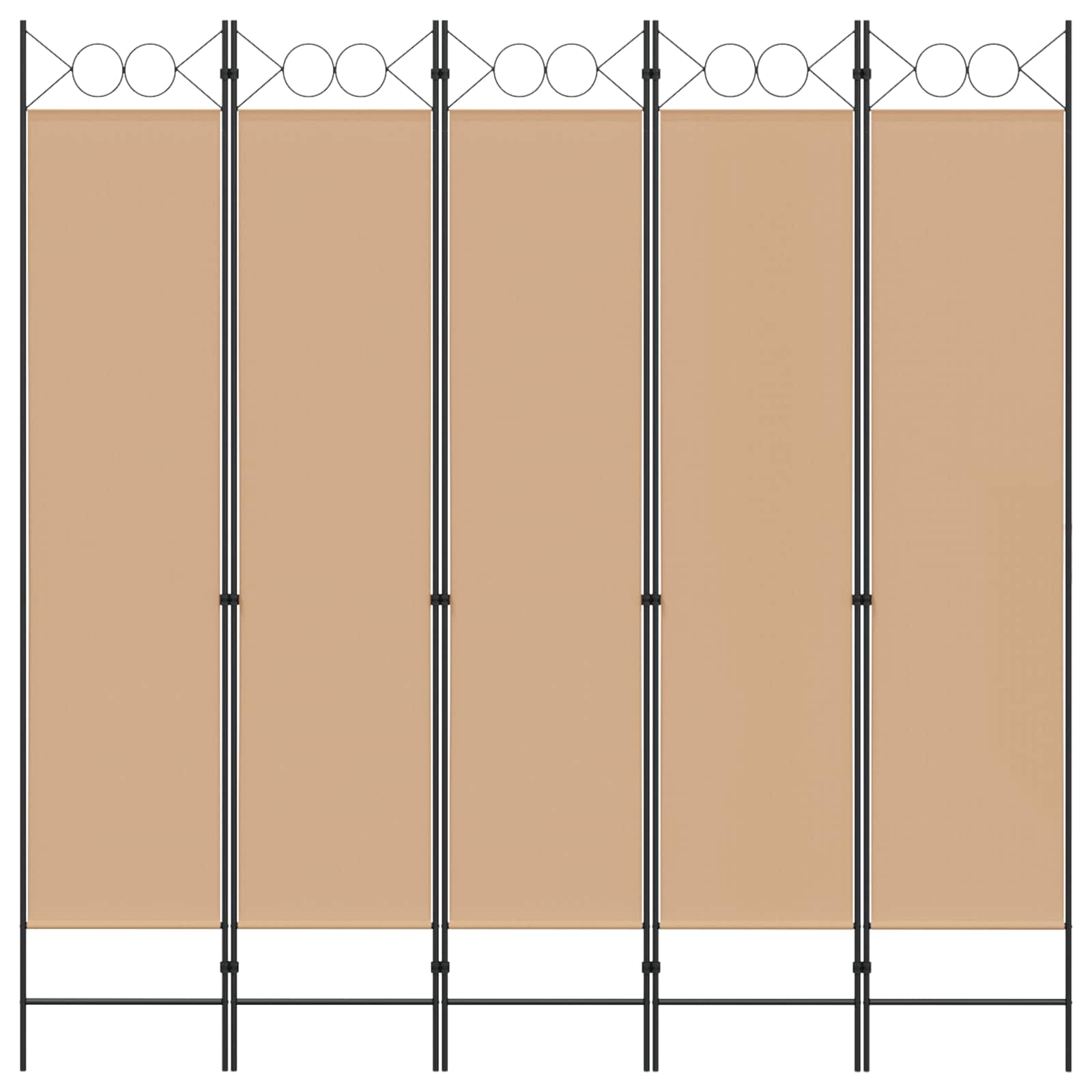 3-teiliger Raumteiler Beige 120 x 200 cm Stoff