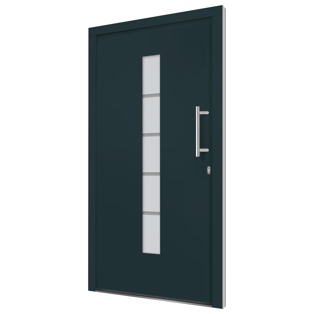 Haustür Aluminium und PVC Weiß 100x210 cm