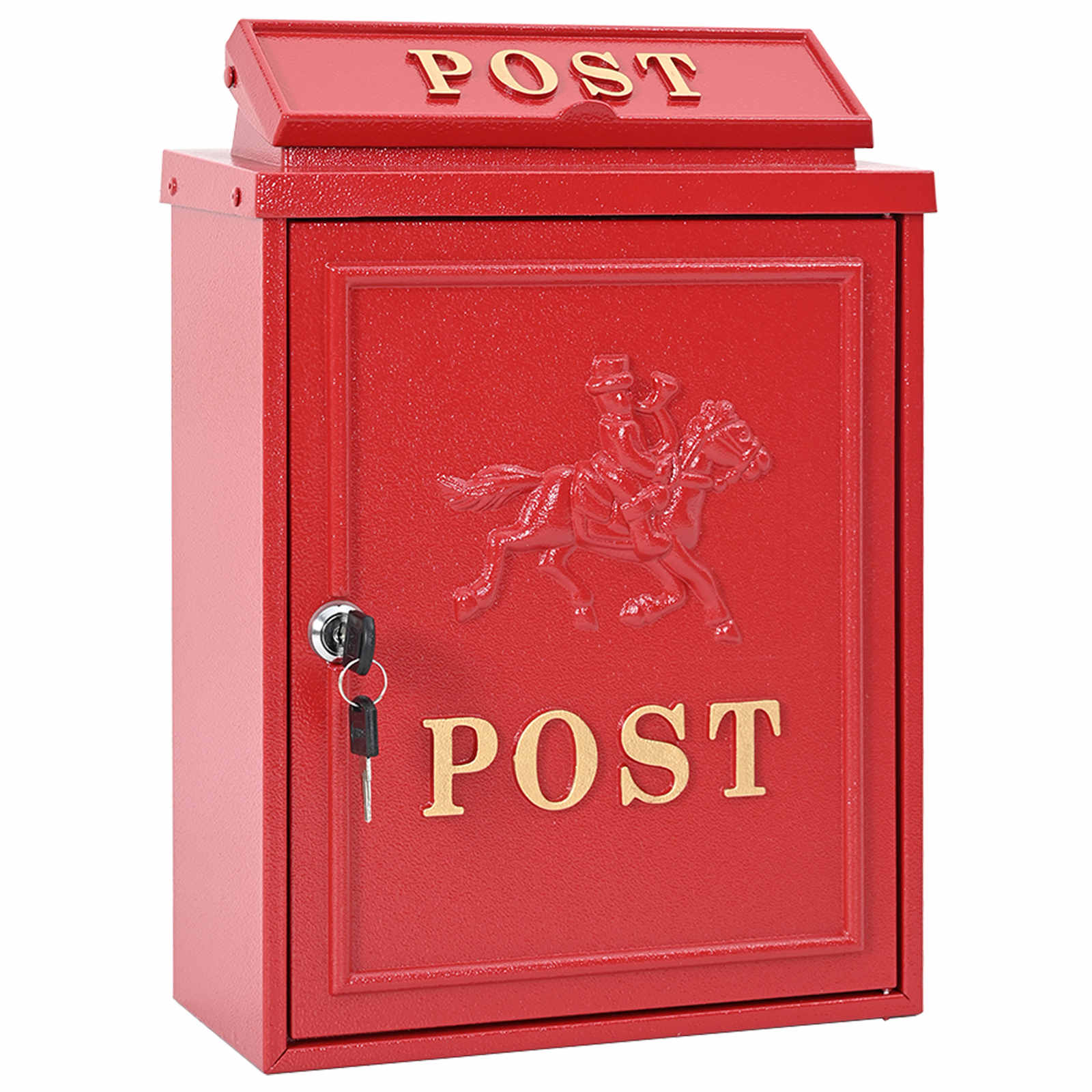 Wandmontierter Briefkasten Grün 29 x 13 x 41 cm Gussaluminium
