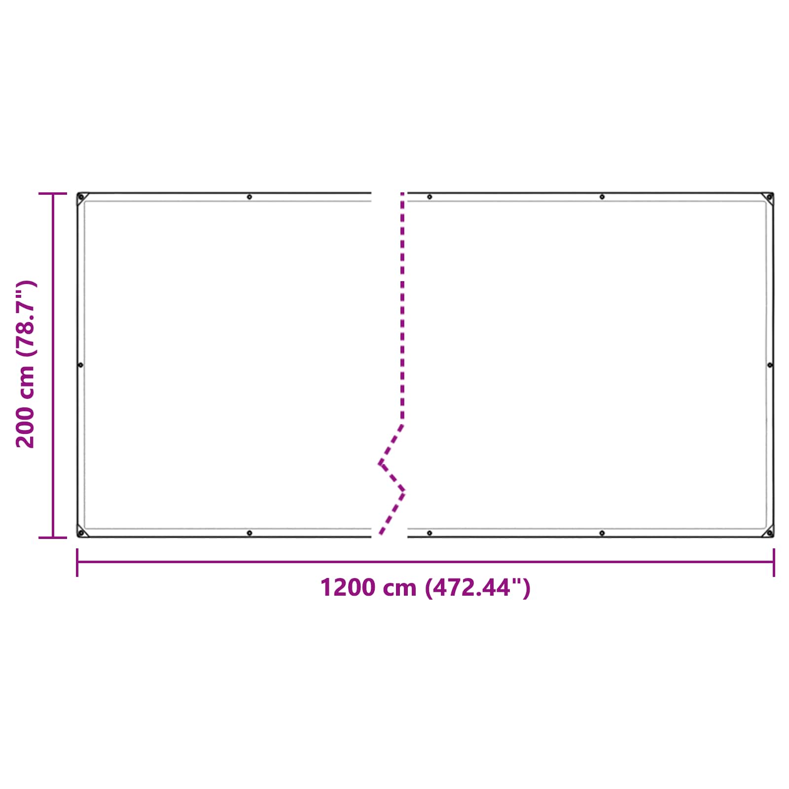 Pflanzenabdeckung mit Ösen 1x3 m Polyethylen