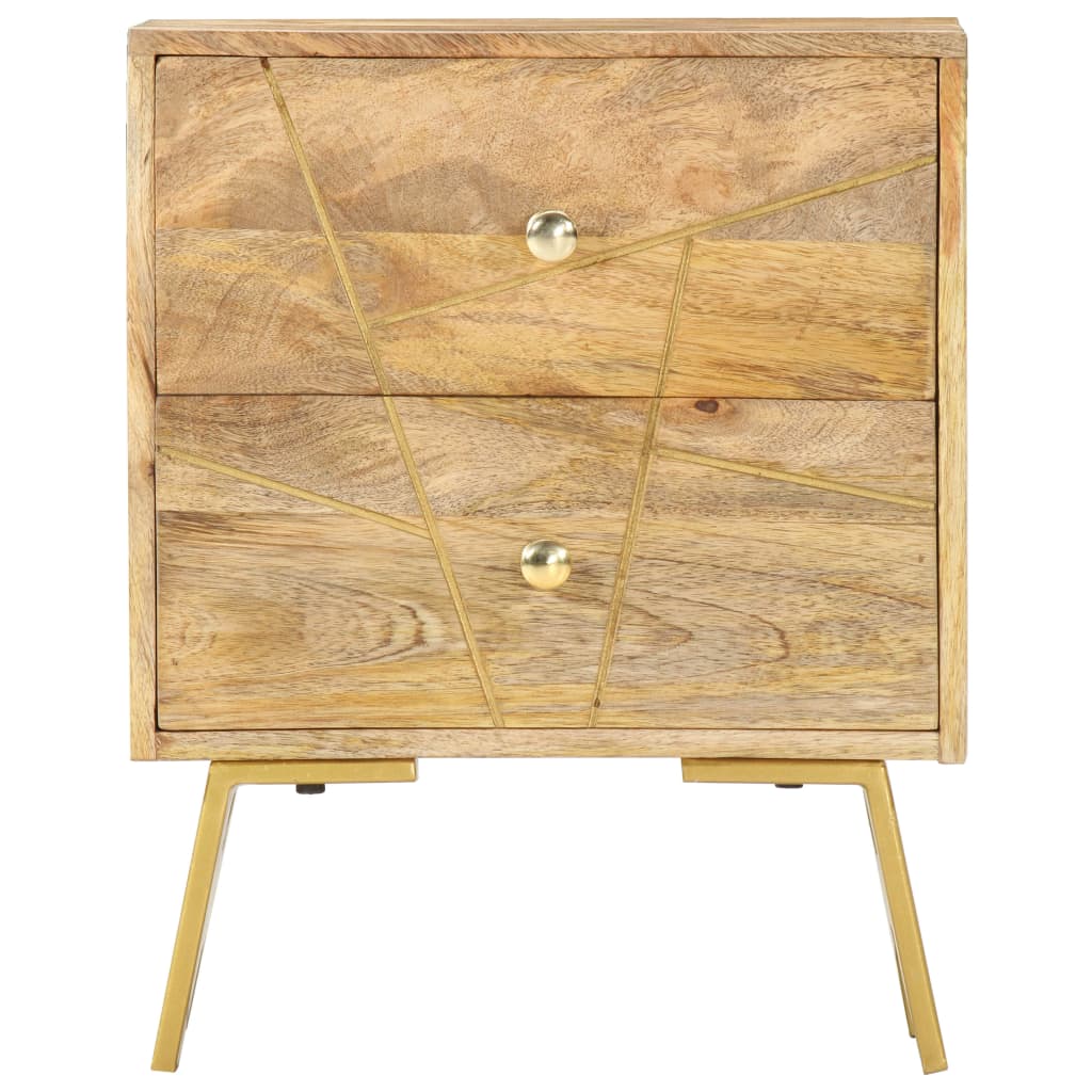 Nachttisch 40x30x50 cm Massivholz Mango
