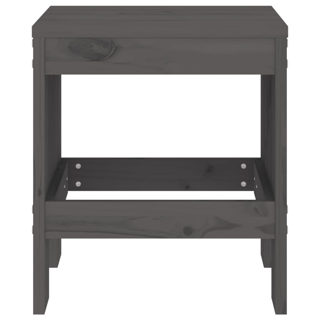Gartenhocker 2 Stk. Weiß 40x36x45 cm Massivholz Kiefer